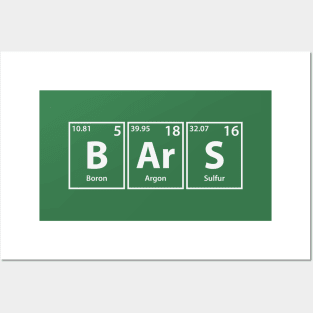 Bars (B-Ar-S) Periodic Elements Spelling Posters and Art